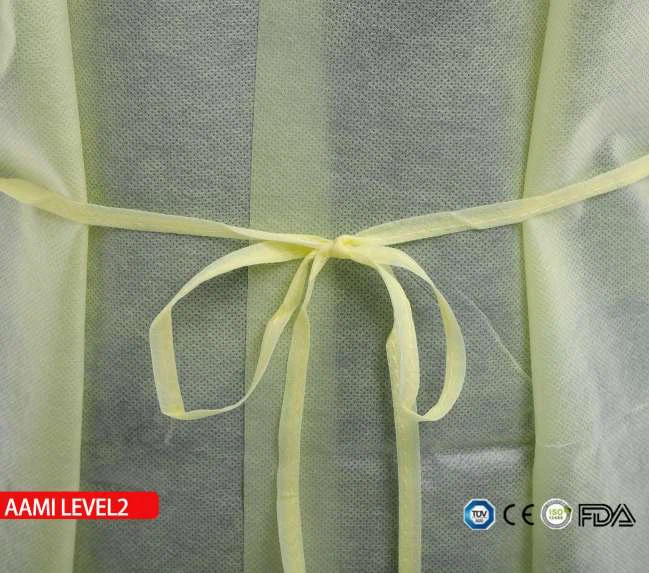 waistband isolation gown